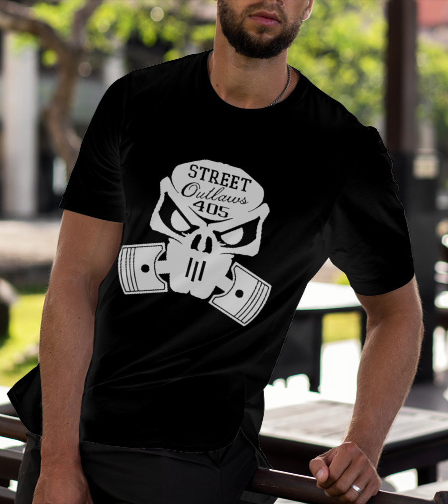 Street Outlaws 405 Skull Piston Racing Motorsports T-Shirt