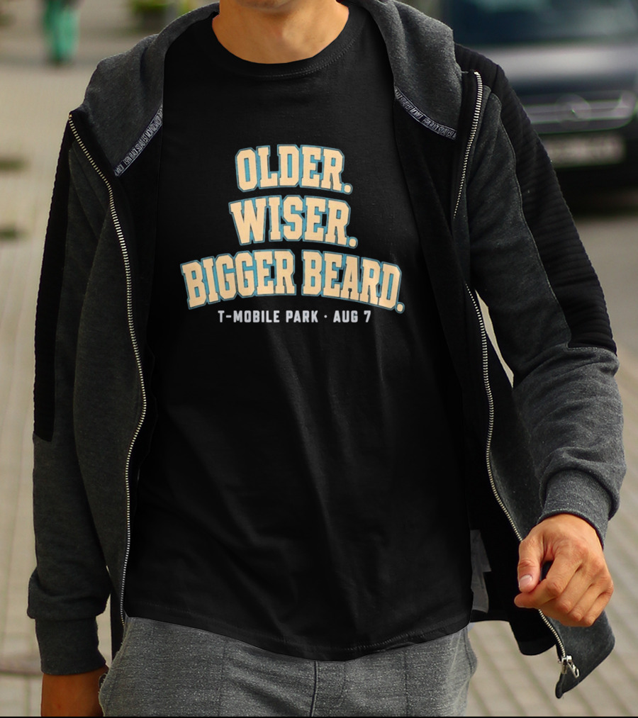 Older Wiser Bigger Beard Mobile Park Aug 7 T-Shirt