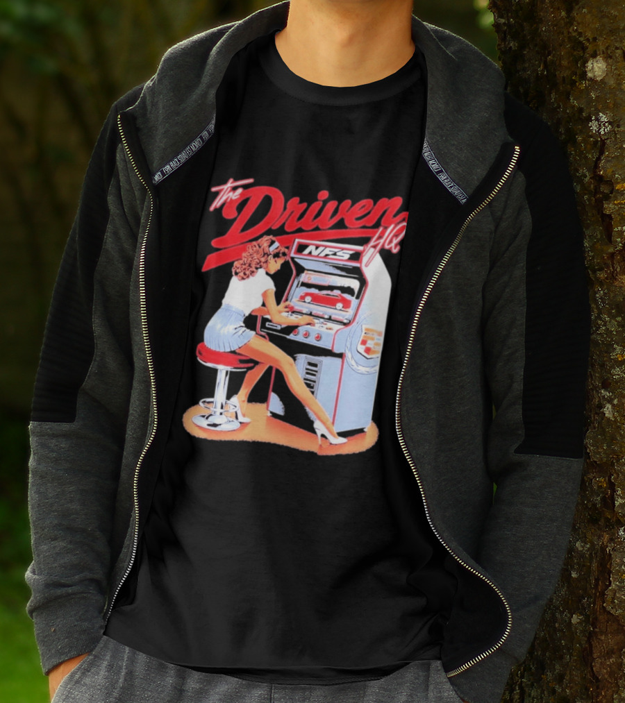 The Driven HQ NFS Arcade Gaming Girl Retro Pin Up T-Shirt