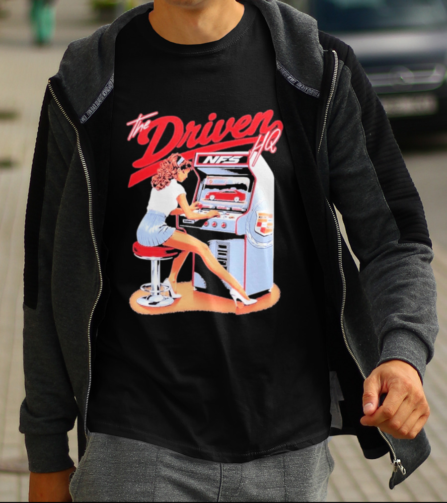The Driven HQ NFS Arcade Gaming Girl Retro Pin Up T-Shirt
