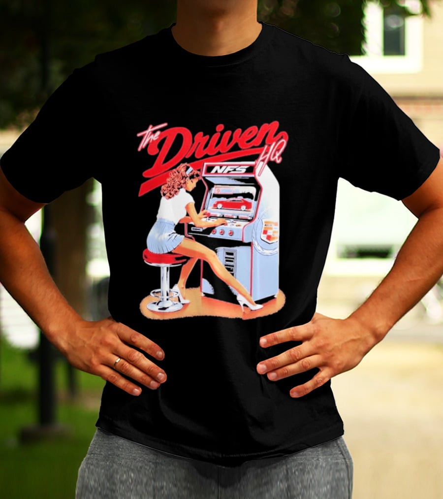 The Driven HQ NFS Arcade Gaming Girl Retro Pin Up T-Shirt