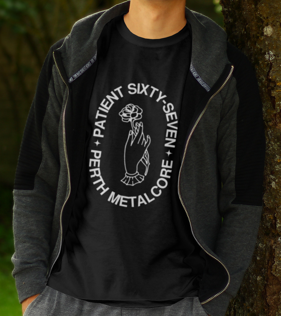 Patient Sixty Seven Perth Metalcore Flower Hand T-Shirt