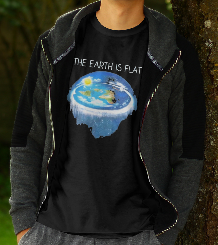 The Earth Is Flat Map Model Firmament Dome Sun Moon Sheol T-Shirt
