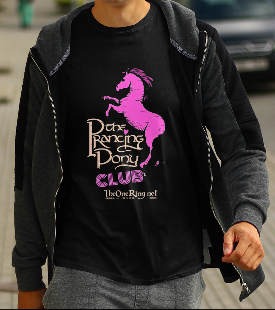 The Prancing Pony Club Pink Horse JRR Tolkien TheOneRingnet T-Shirt