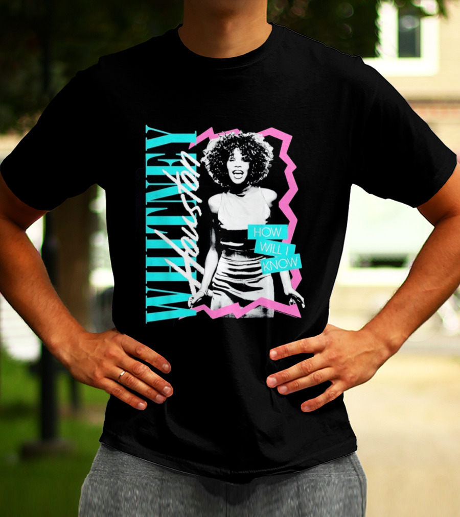 Whitney Houston How Will I Know Vintage Style Music Icon Retro 80s Fashion T-Shirt