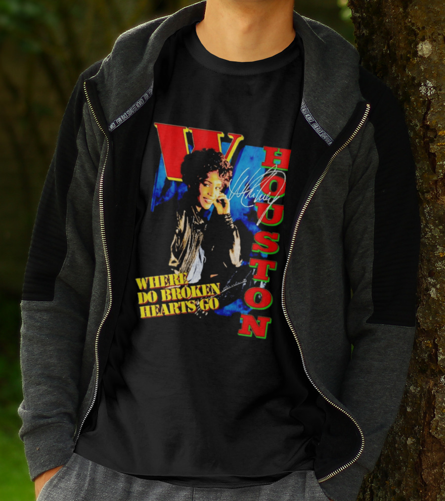 Whitney Houston Where Do Broken Hearts Go Signature T-Shirt
