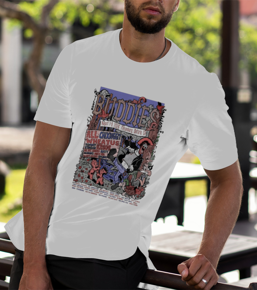 Buddies Fest Aug 7 9 2026 The Mill Inn + Eatery Tillsonburg ON Featuring Chixdiggit All Wheatus Live Music Event T-Shirt