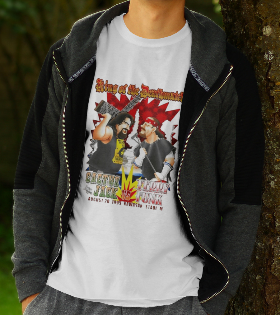King Of The Deathmatch Cactus Jack Vs Terry Funk August 20 1995 Kawasaki Stadium T-Shirt