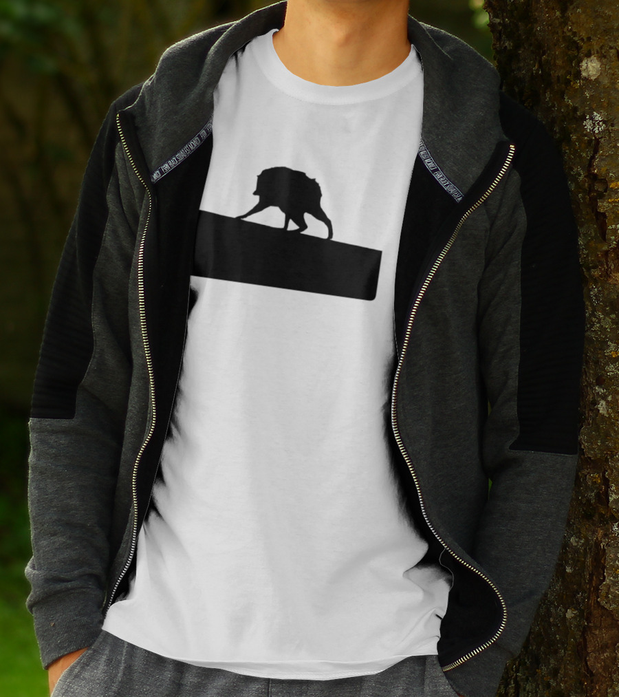 Jimothy Raccoon Trash Silhouette Mock Political Campaign T-Shirt
