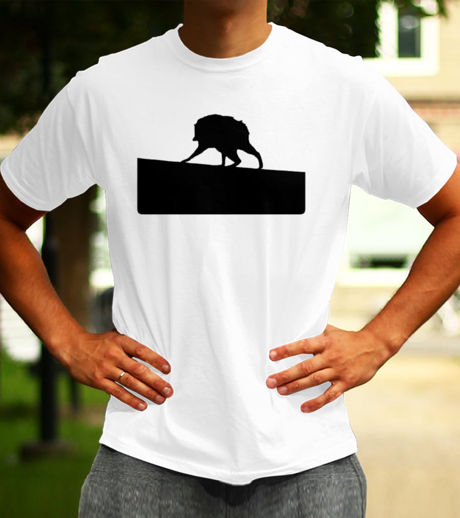Jimothy Raccoon Trash Silhouette Mock Political Campaign T-Shirt