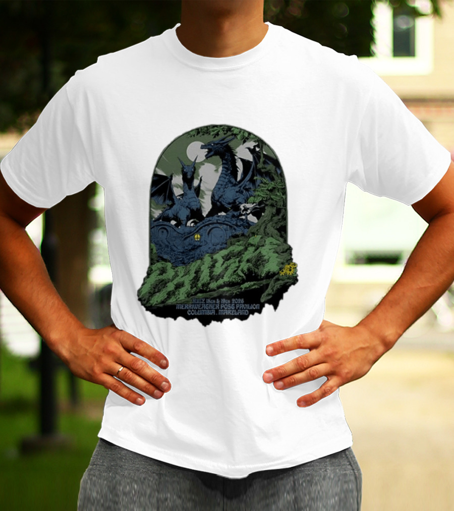 Dragons July 18th 19th 2026 Merriweather Post Pavilion Columbia Maryland T-Shirt