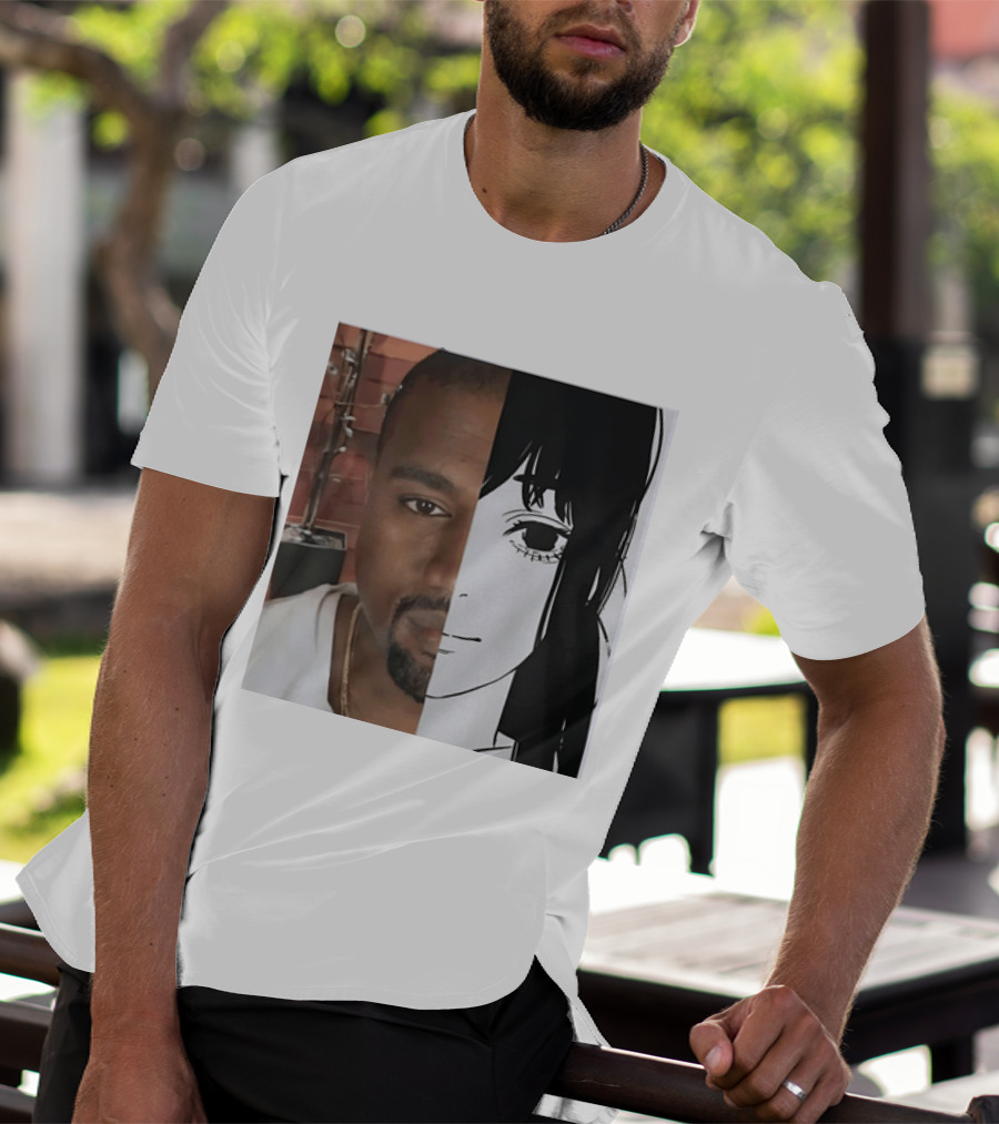 Kanye West Anime Crossover Split Face T-Shirt