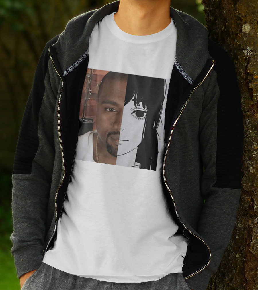 Kanye West Anime Crossover Split Face T-Shirt