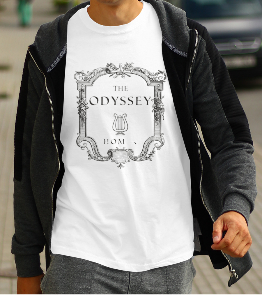 The Odyssey Homer Greek Mythology Lyre Framed Iconic Literature T-Shirt