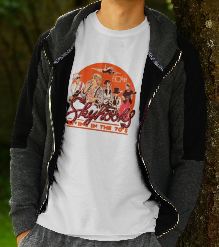 Skyhooks Living In The 70's 50th Anniversary Warner Music Store T-Shirt