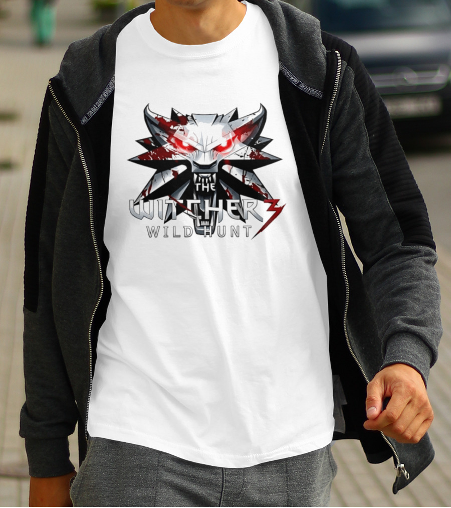 Geralt Of Rivia The Witcher 3 Wild Hunt Blood Wolf Iconic Mask T-Shirt