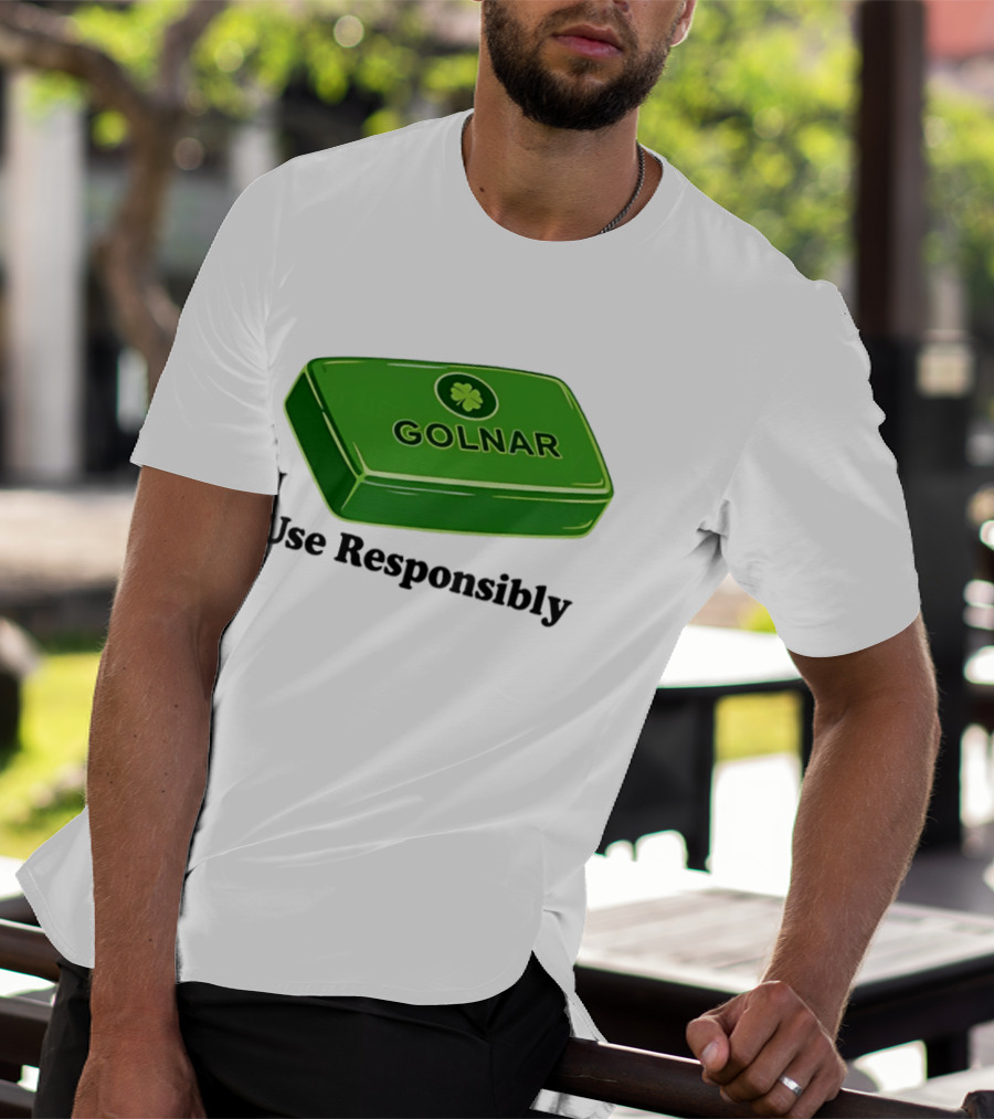 Golnar Green Bar Use Responsibly Shamrock T-Shirt