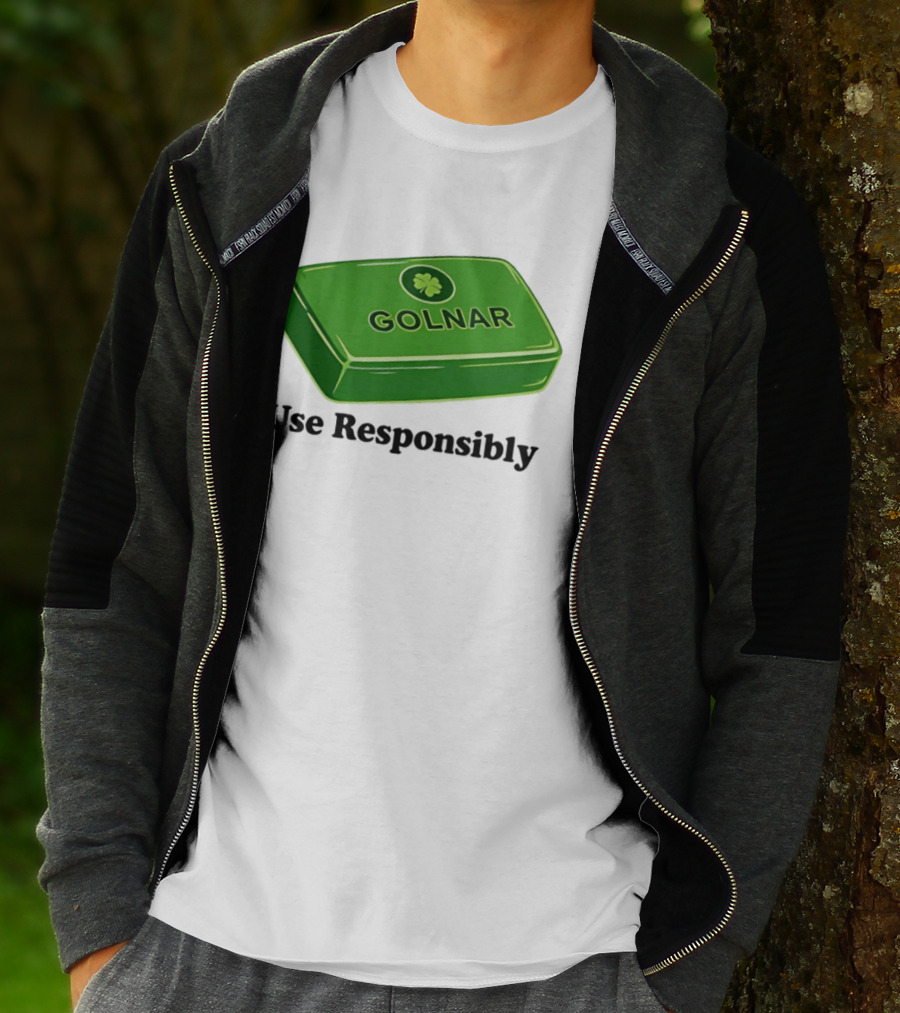 Golnar Green Bar Use Responsibly Shamrock T-Shirt