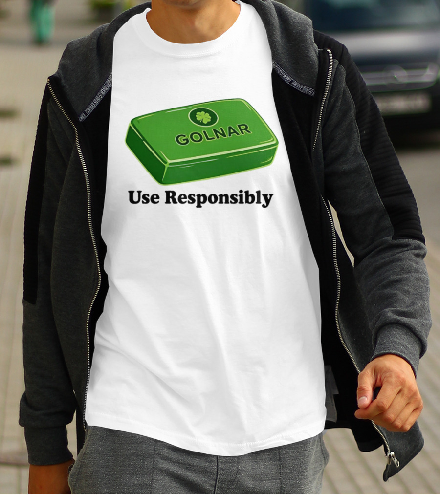 Golnar Green Bar Use Responsibly Shamrock T-Shirt