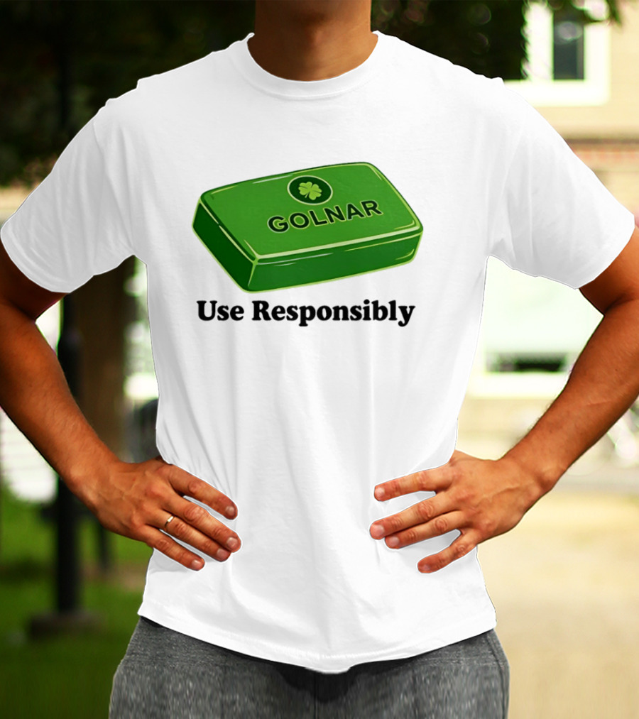Golnar Green Bar Use Responsibly Shamrock T-Shirt