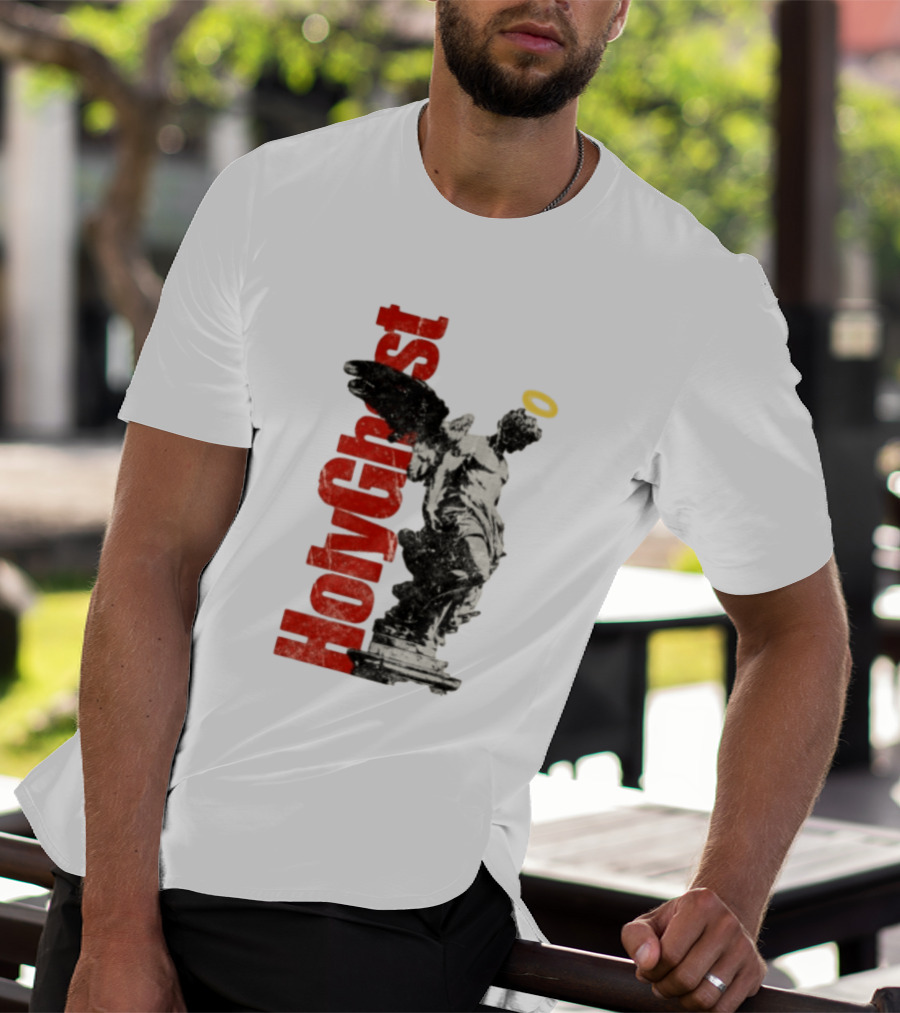 Holy Ghost Halo Statue Winged Angel T-Shirt