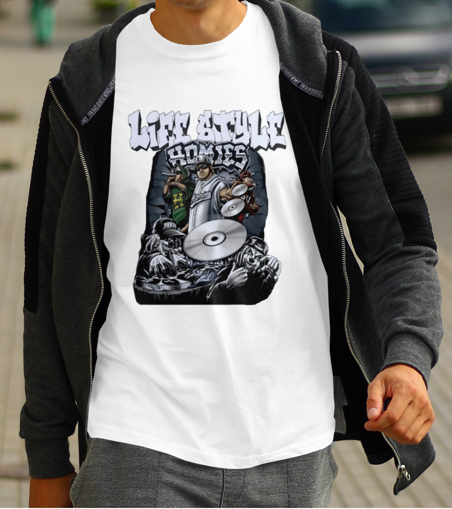 Life Style Homies Hip Hop DJ Rapper Crew T-Shirt