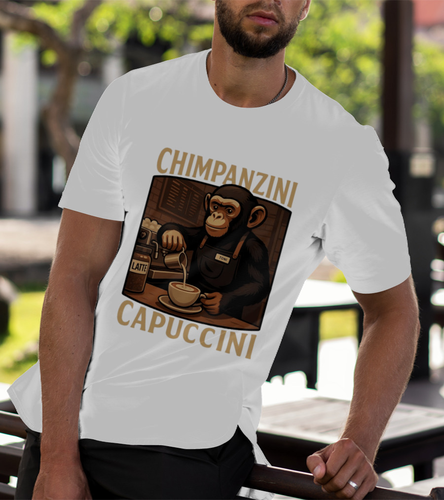 Chimpanzini Capuccini Latte Barista Chimp 'Toni T-Shirt