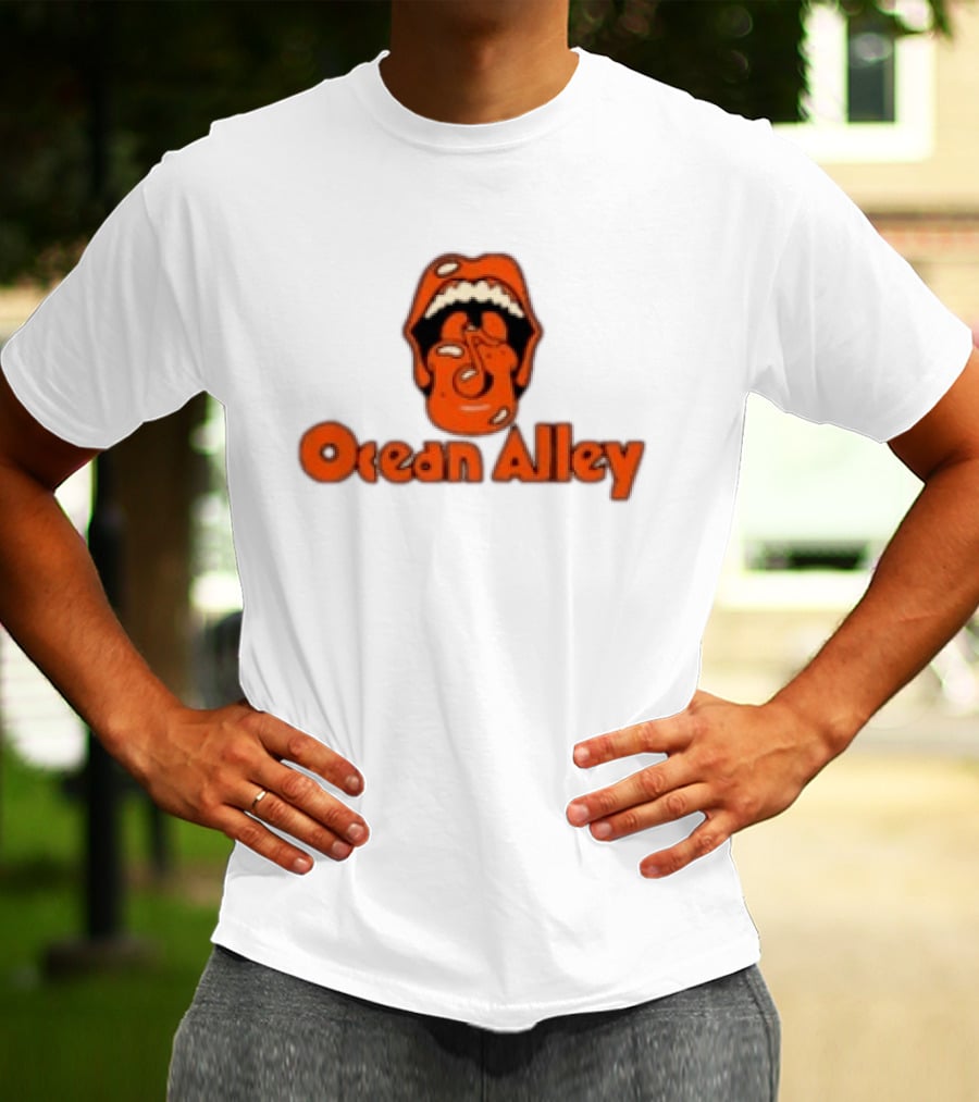 Ocean Alley Acid Tongue Ash Grey Vintage Inspired Merchandise T-Shirt