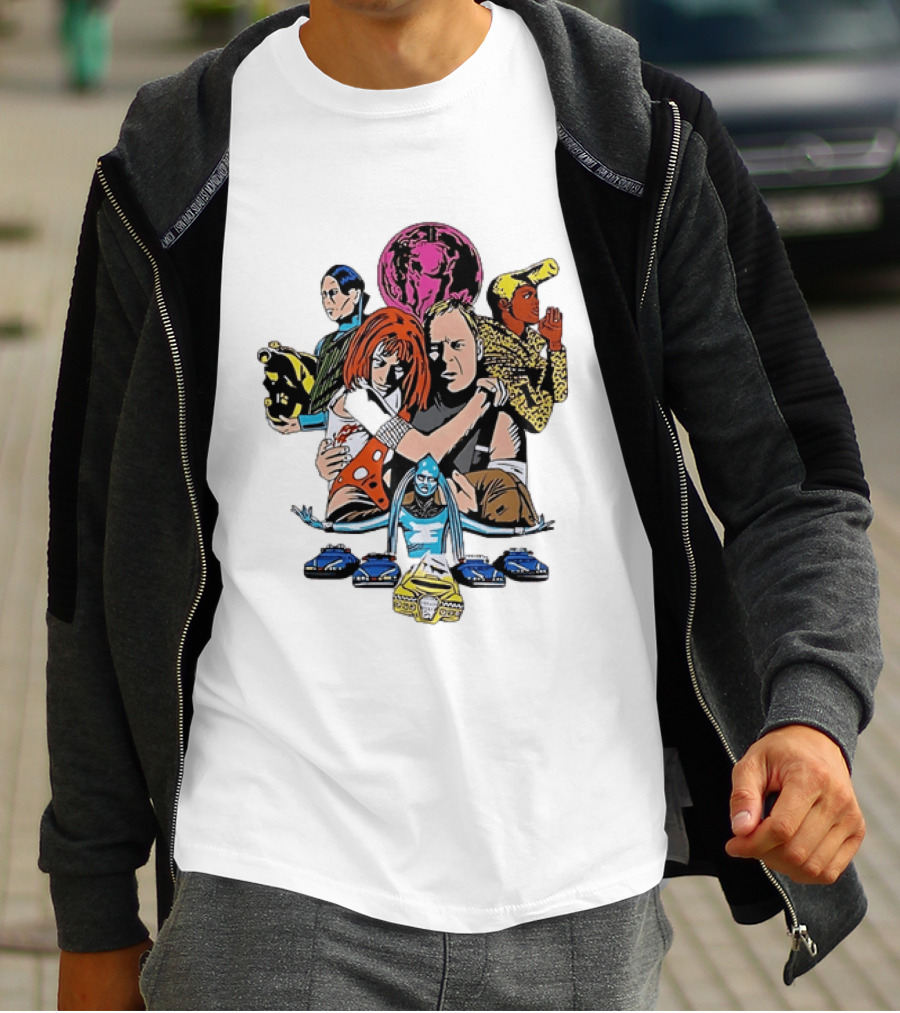 The Fifth Element Movie Characters Leeloo Korben Zorg Diva Plavalaguna Ruby Rhod Sci Fi Adventure T-Shirt