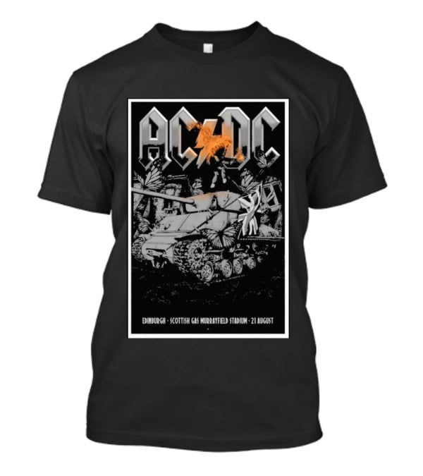 AC DC Murrayfield Stadium Edinburgh Scotland August 21 Scottish Gas Tour Tank Butterfly T-Shirt