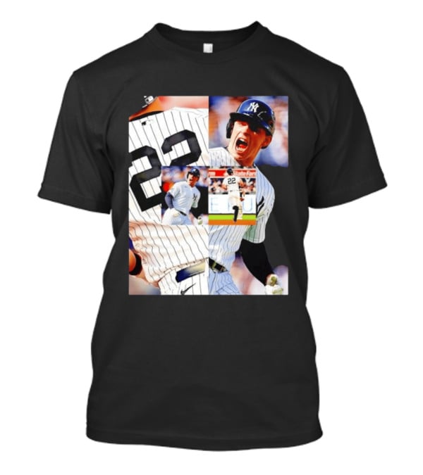 Harrison Bader No 22 Yankees Pinstripe Collage With Action Shots T-Shirt