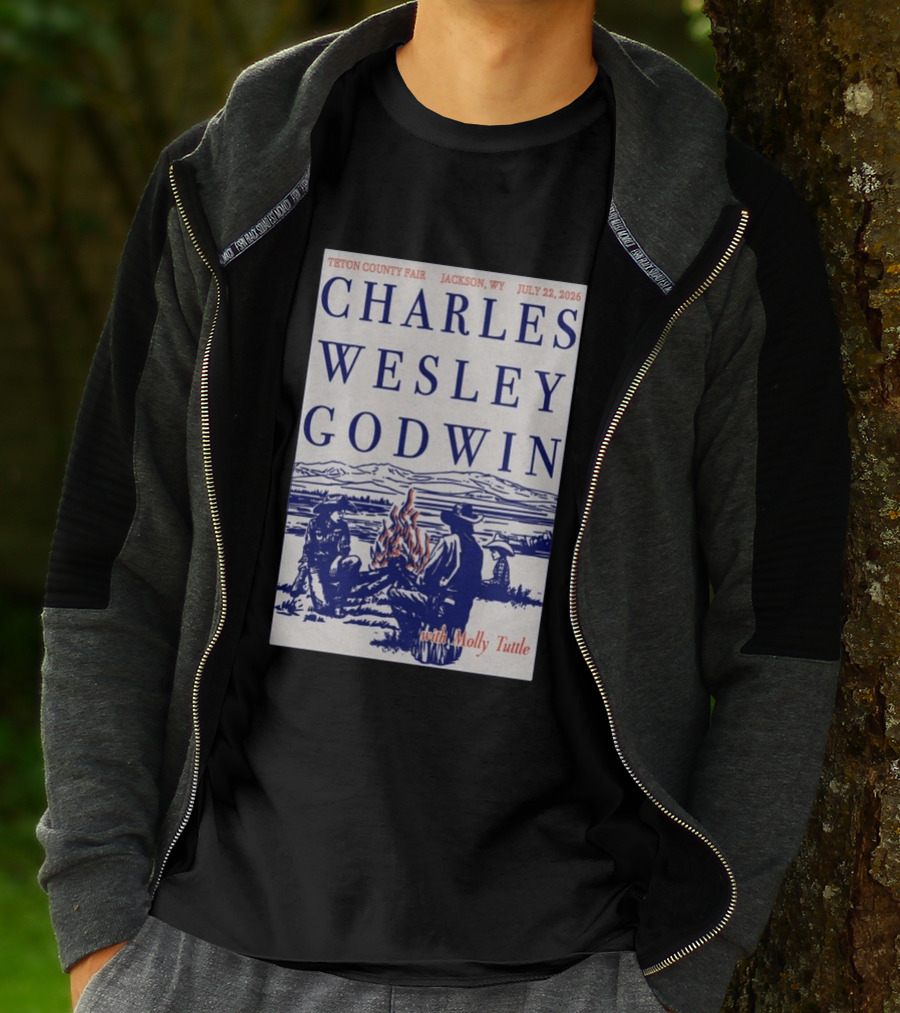 Charles Wesley Godwin Teton County Fair Jackson WY July 22 2026 With Molly Tuttle T-Shirt