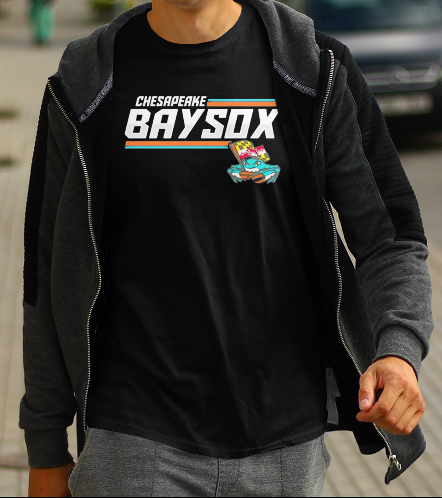 Chesapeake Baysox Maryland Crab Mascot Icon With Baseball Bat T-Shirt