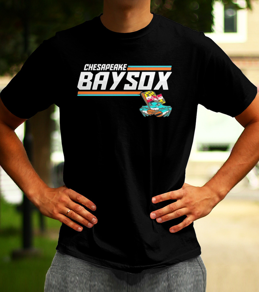 Chesapeake Baysox Maryland Crab Mascot Icon With Baseball Bat T-Shirt