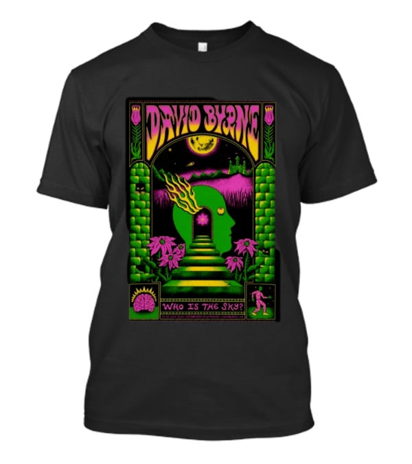 David Byrne Who Is The Sky Edinburgh UK 7 20 7 22 2026 Psychedelic T-Shirt