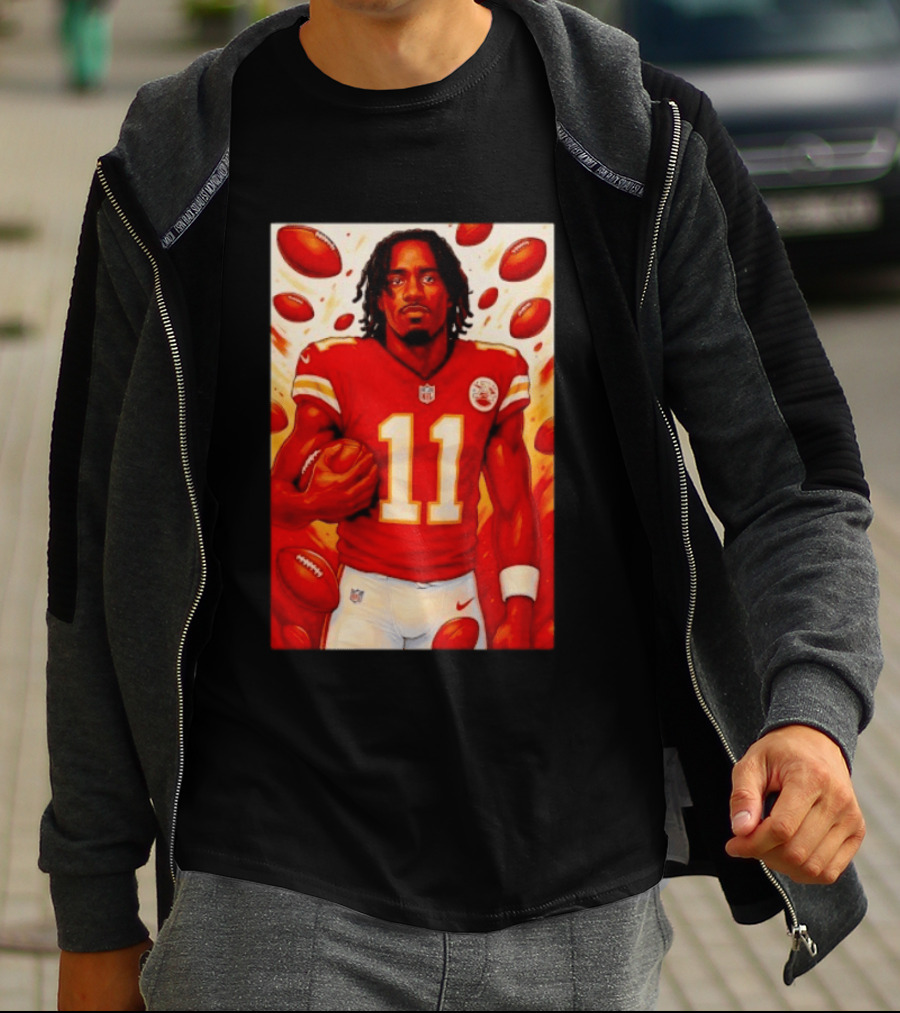 Jalen Royals Kansas City Chiefs Number 11 Football Player With Team Logo And Jersey T-Shirt