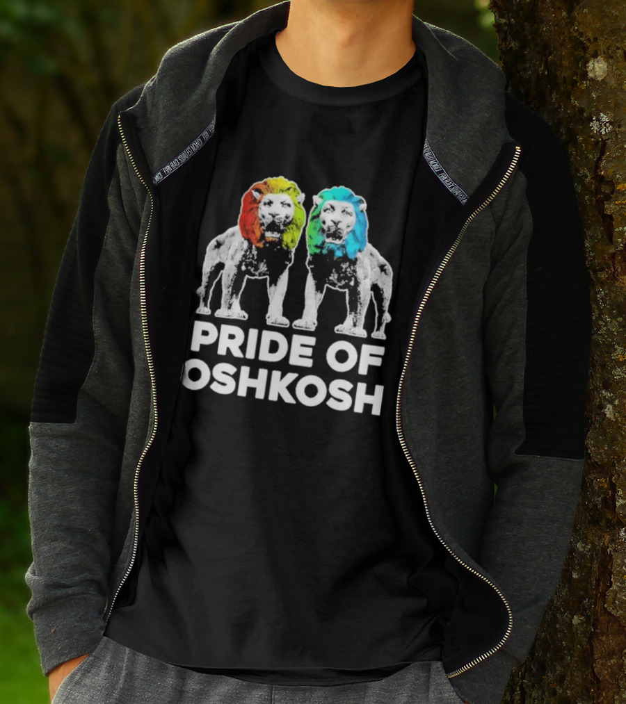 Pride Of Oshkosh Lions Rainbow Mane Wisconsin T-Shirt