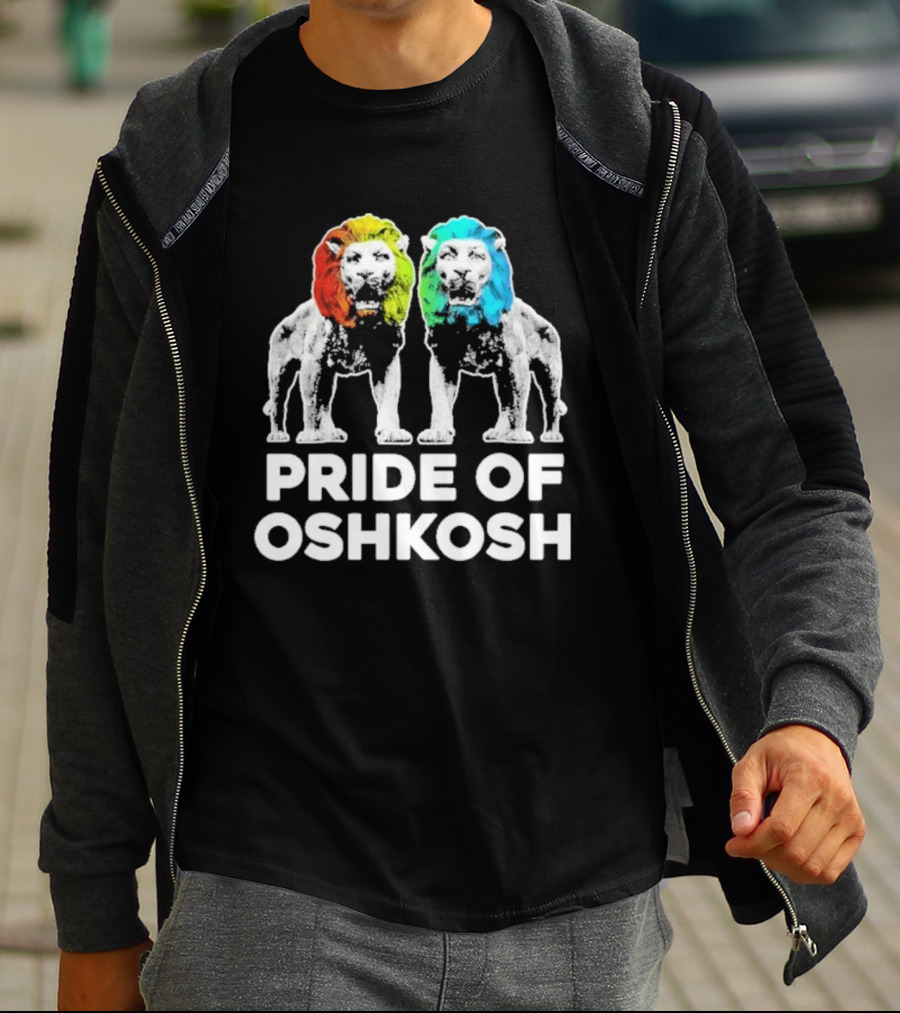 Pride Of Oshkosh Lions Rainbow Mane Wisconsin T-Shirt