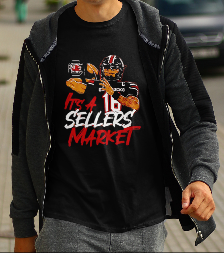 LaNorris Sellers South Carolina Gamecocks Football It's A Sellers Market 18 T-Shirt