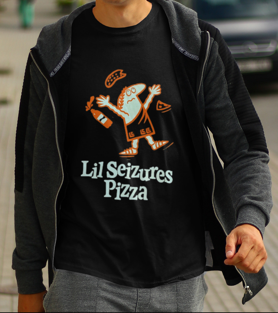 Lil Seizures Pizza Parody Little Caesars Meme T-Shirt