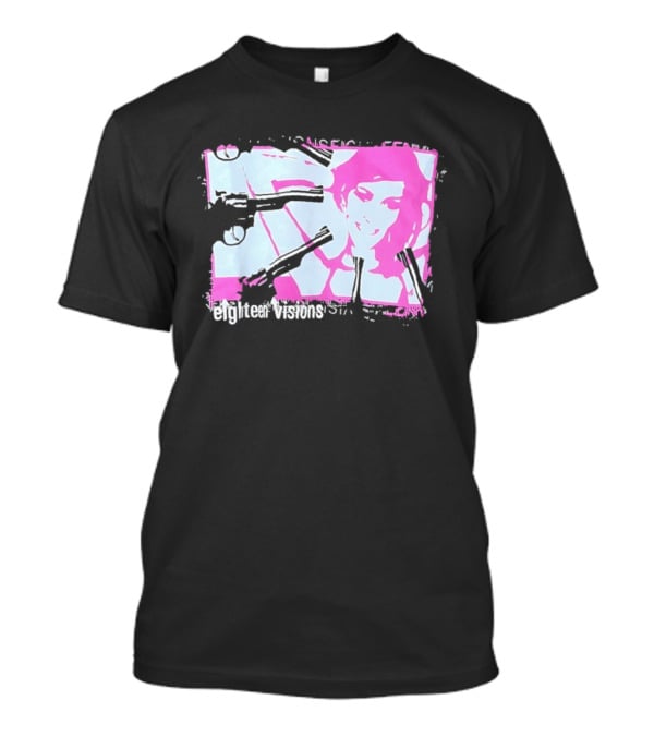 Eighteen Visions Pink Gun Metalcore Band T-Shirt