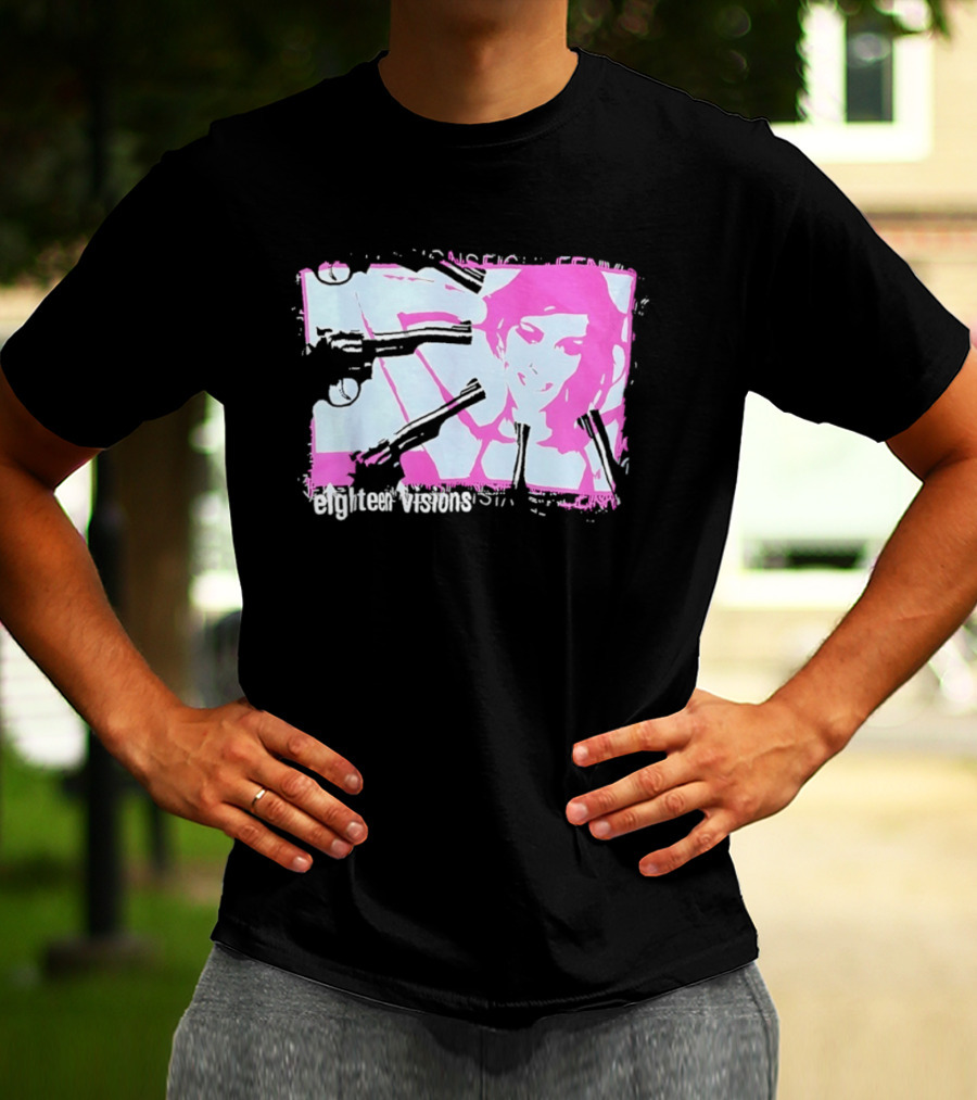 Eighteen Visions Pink Gun Metalcore Band T-Shirt