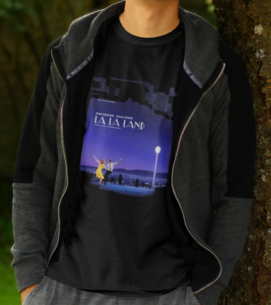 Ryan Gosling Emma Stone La La Land City Dance Under Streetlight 10th Anniversary T-Shirt