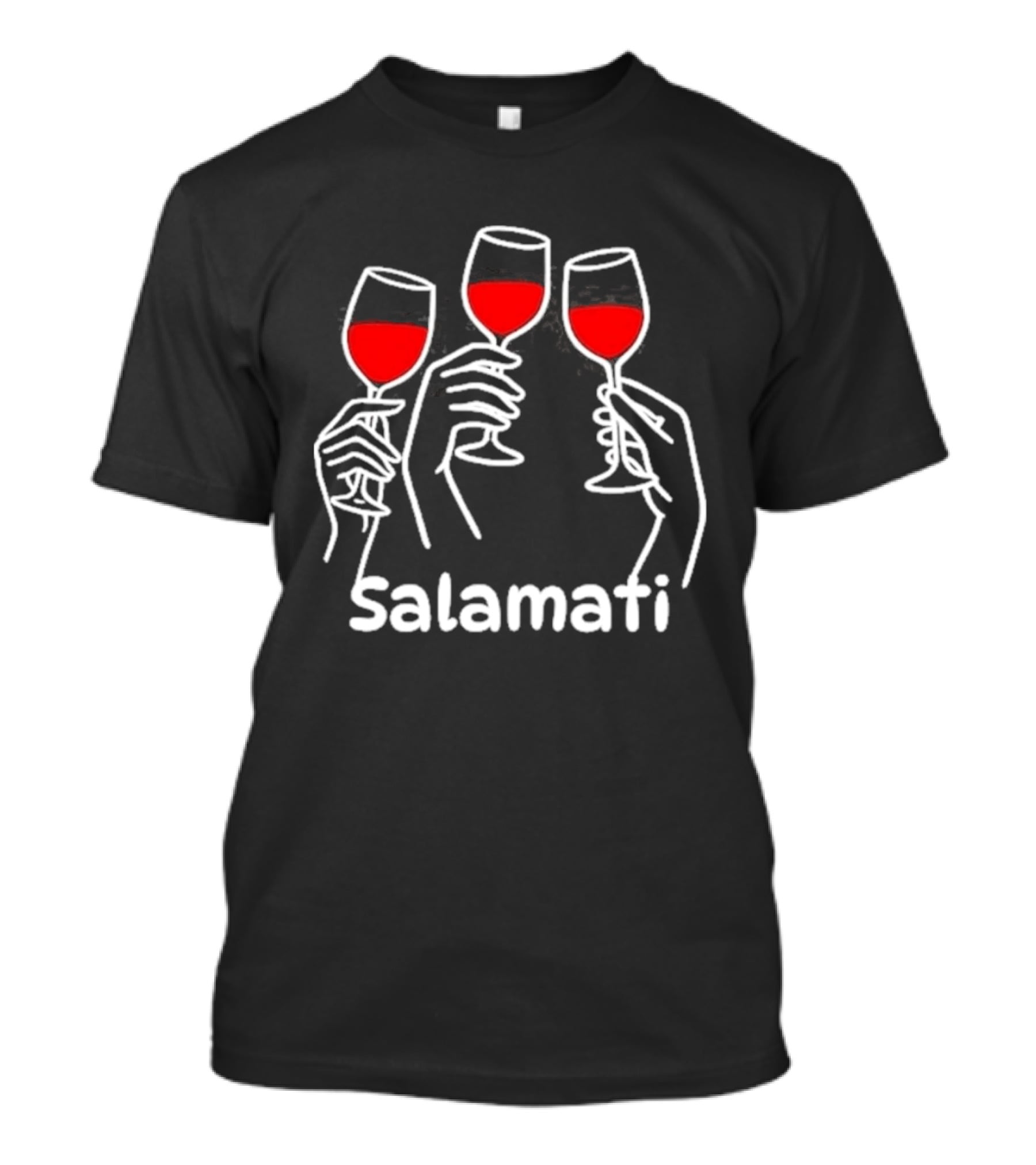 Salamati Wine Glass Toast Celebration T-Shirt