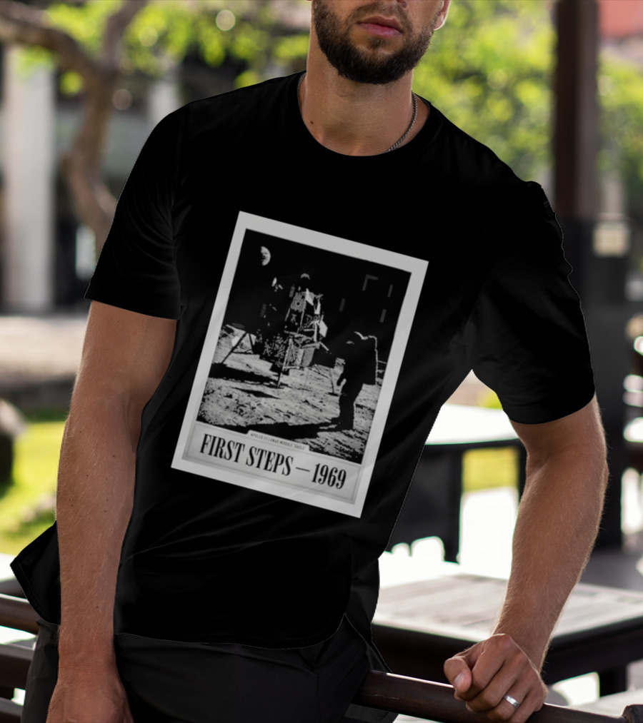 First Steps 1969 Apollo 11 Lunar Module Eagle Moon Landing Astronaut T-Shirt