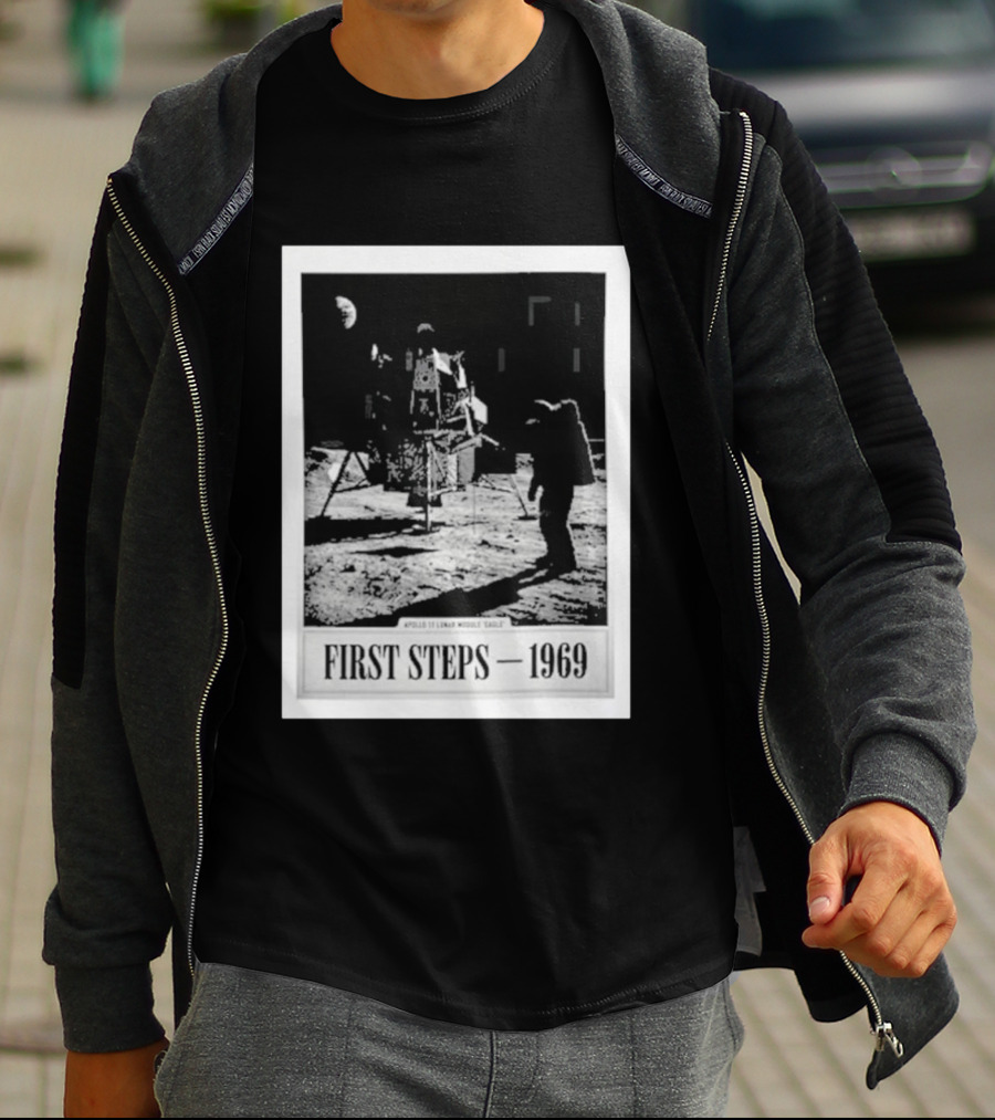 First Steps 1969 Apollo 11 Lunar Module Eagle Moon Landing Astronaut T-Shirt