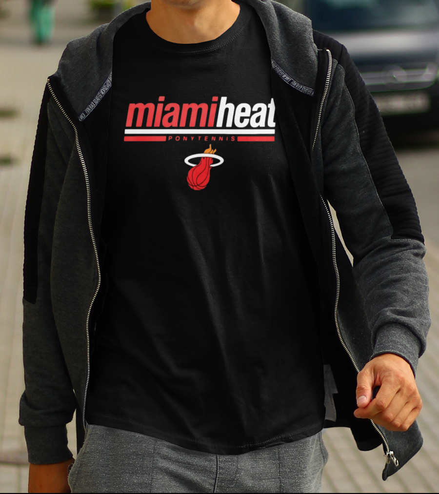 Miami Heat Pony Tennis NBA Basketball T-Shirt