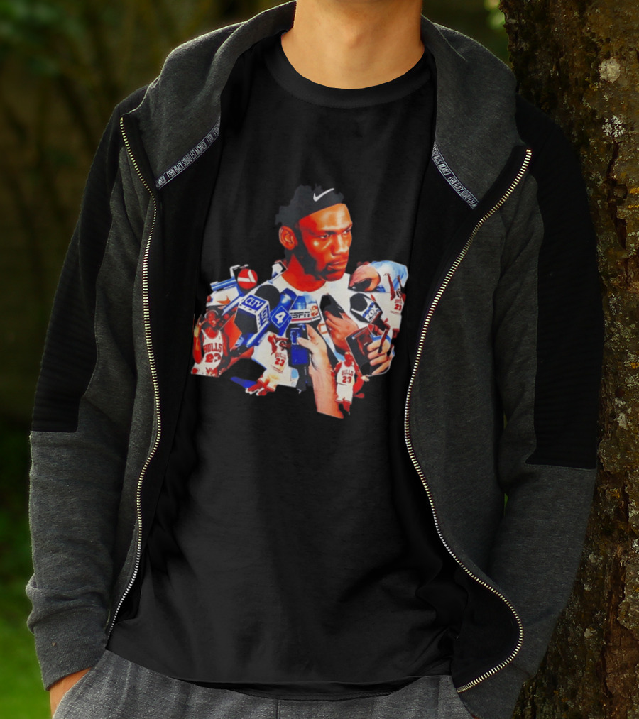 Michael Jordan Press Conference CLTV ESPN FOX Bulls T-Shirt