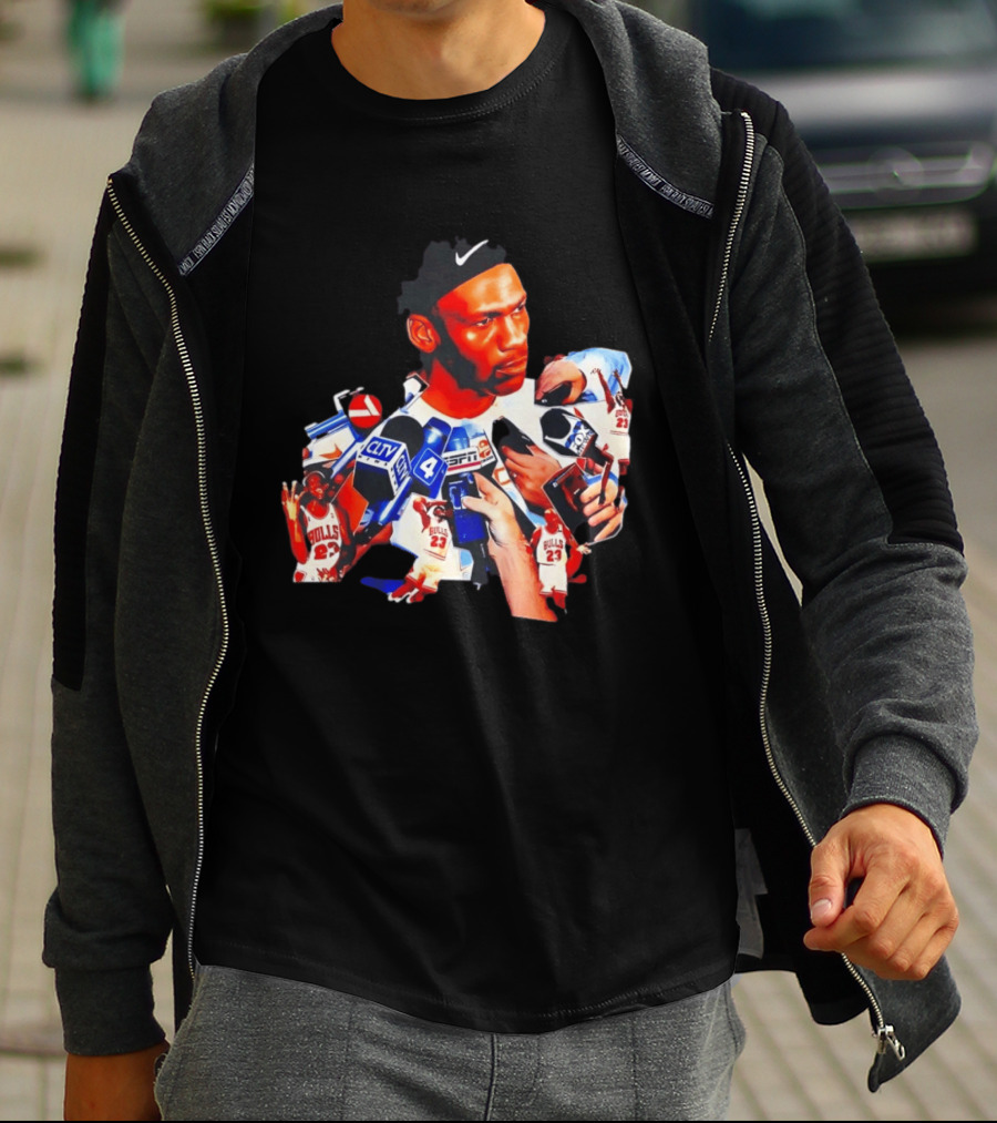 Michael Jordan Press Conference CLTV ESPN FOX Bulls T-Shirt