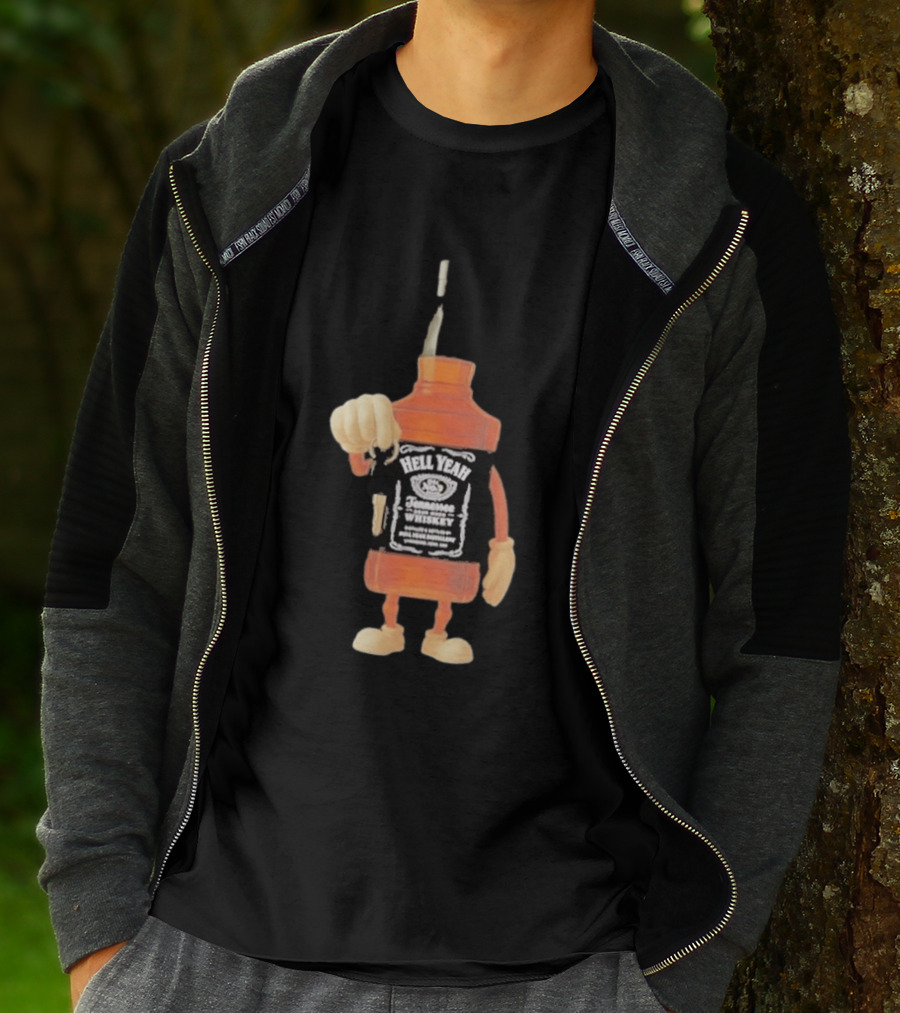 Hell Yeah Tennessee Whiskey Bottle Figure With Car Key T-Shirt